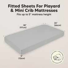 Load image into Gallery viewer, Soothe Fitted Mini Crib Sheet (Steel)
