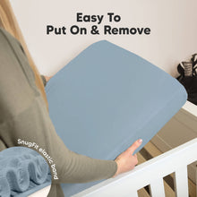 Load image into Gallery viewer, Soothe Fitted Mini Crib Sheet (Steel)
