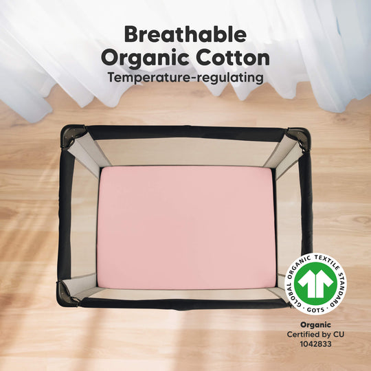 Soothe Fitted Mini Crib Sheet (Rose)