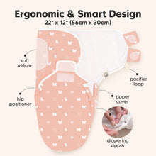 Load image into Gallery viewer, 3-Pack Soothe Zippy Swaddle Wrap (Butterflies)
