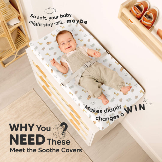 2-Pack Soothe Changing Pad Covers (KeaSafari)