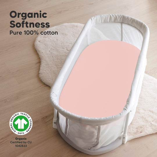 2-Pack Soothe Fitted Bassinet Sheets (Rose)