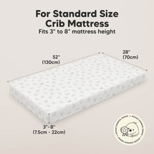 Load image into Gallery viewer, Soothe Fitted Crib Sheet (ABC Land Sky)
