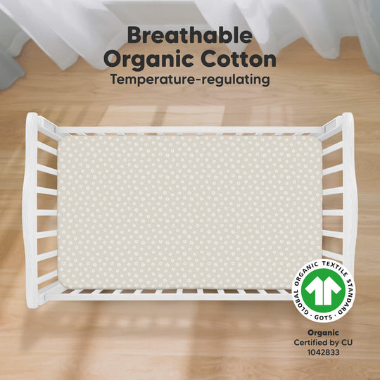 Soothe Fitted Crib Sheet (Meadow)