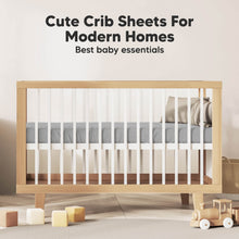 Load image into Gallery viewer, Soothe Fitted Crib Sheet (Storm)
