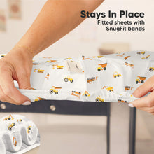 Load image into Gallery viewer, Soothe Fitted Mini Crib Sheet (Construction)
