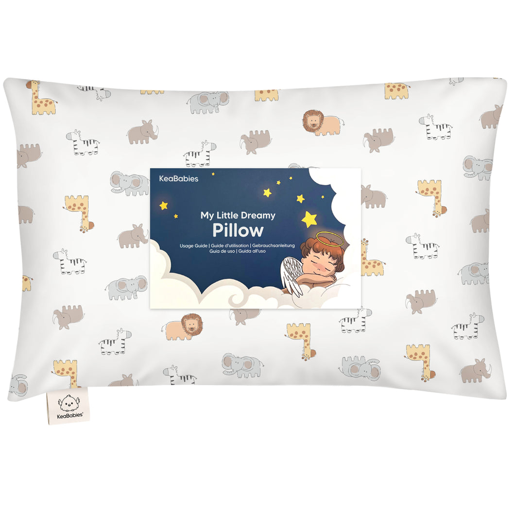 Toddler Pillow with Pillowcase (Safari Echo)