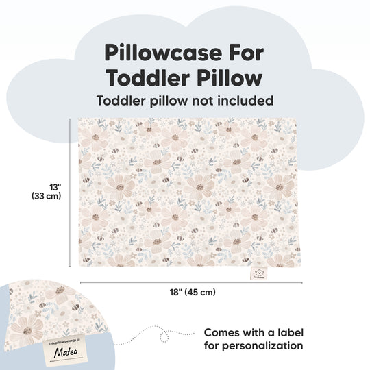 Printed Toddler Pillowcase 13X18" (Flora Vale)