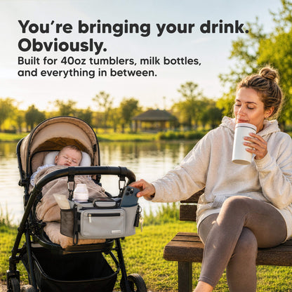 You're bringing your drink. Obviously - Built for 40oz tumblers, milk bottles, and everything in between. 33058575122618