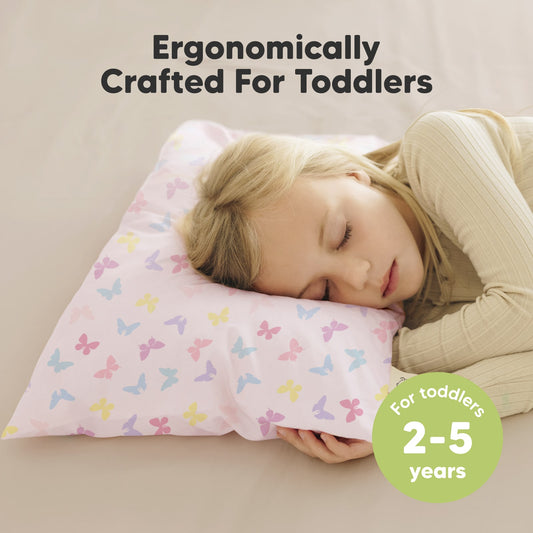 Ergonomically crafted for toddlers, this dreamy pillow provides the ideal support and comfort for ages 2–5.
-on-hover