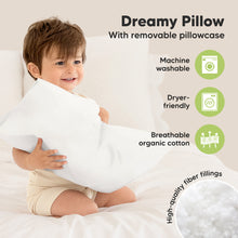 Load image into Gallery viewer, Toddler Pillow with Pillowcase (Soft White)
