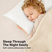Load image into Gallery viewer, Toddler Pillow with Pillowcase (Soft White)
