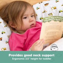 Load image into Gallery viewer, Toddler Pillow with Pillowcase (Construction)
