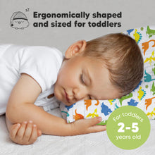 Load image into Gallery viewer, Toddler Pillow with Pillowcase (Happy Dino)
