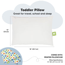 Load image into Gallery viewer, Toddler Pillow with Pillowcase (Happy Dino)
