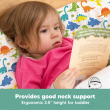 Load image into Gallery viewer, Toddler Pillow with Pillowcase (Happy Dino)
