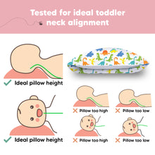 Load image into Gallery viewer, Toddler Pillow with Pillowcase (Happy Dino)
