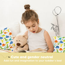 Load image into Gallery viewer, Toddler Pillow with Pillowcase (Happy Dino)
