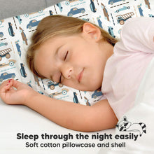 Load image into Gallery viewer, Toddler Pillow with Pillowcase (Vroom)
