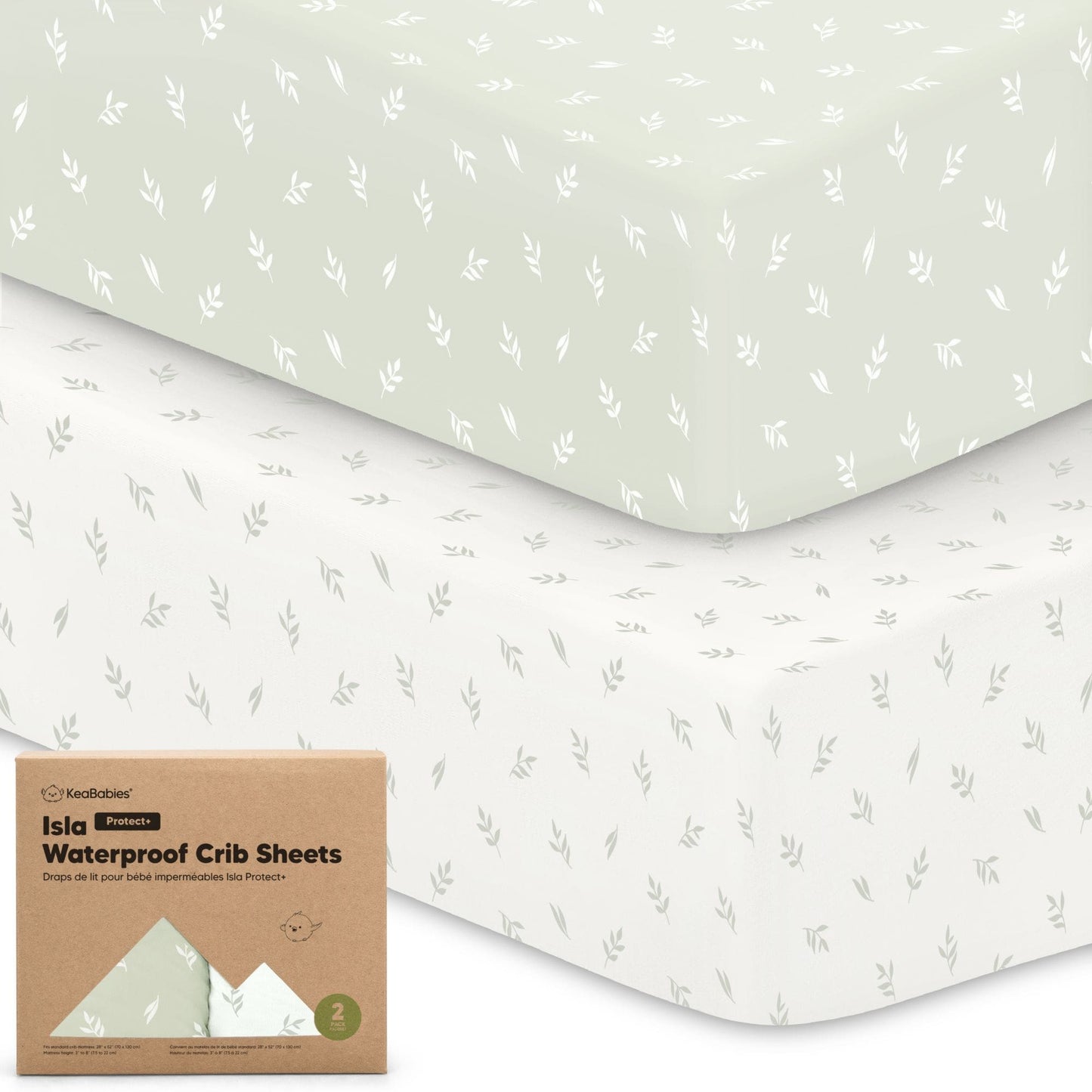 2-Pack Isla [Protect+] Waterproof Crib Sheets 26813149577402