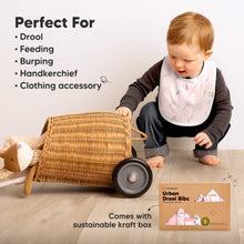 Load image into Gallery viewer, Perfect For Drool, Feeding, Burping, Handkerchief, Clothing accessory. 
Comes with sustainable kraft box
