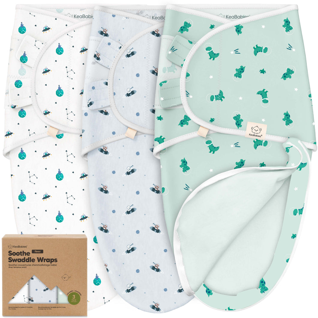 3-Pack Soothe Zippy Swaddle Wrap (Space Quest)