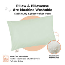 Load image into Gallery viewer, Jumbo Toddler Pillow with Pillowcase (Sage)
