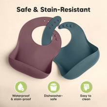 Load image into Gallery viewer, 2-Pack Prep Silicone Bibs (Rocky)
