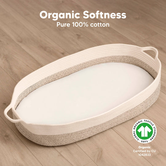 2-Pack Soothe Fitted Bassinet Sheets (Soft White)