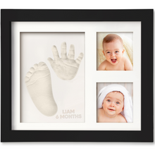 Load image into Gallery viewer, Baby Handprint &amp; Footprint Keepsake Solo Frame (Onyx Black)
