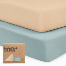 Load image into Gallery viewer, Soothe Fitted Crib Sheet (Toasty)
