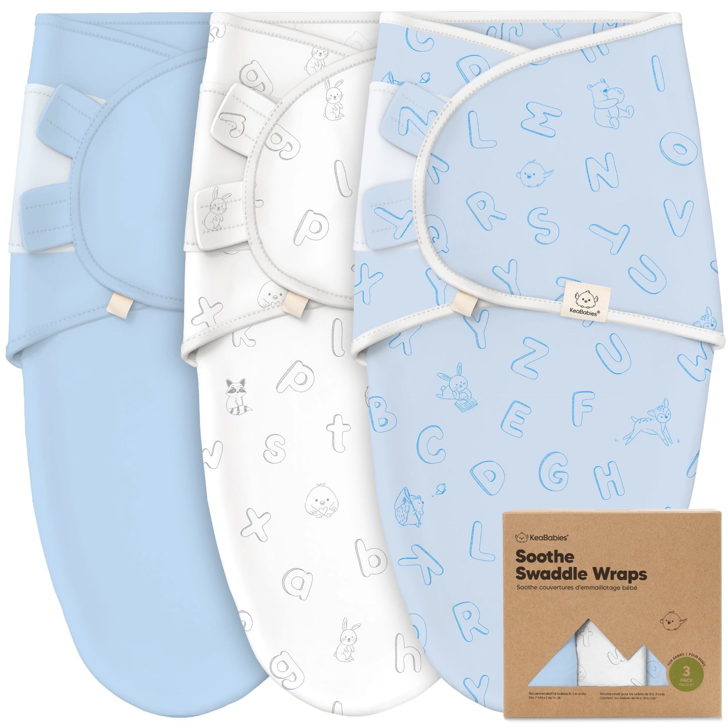 3-Pack Soothe Swaddle Wraps 25530768097466