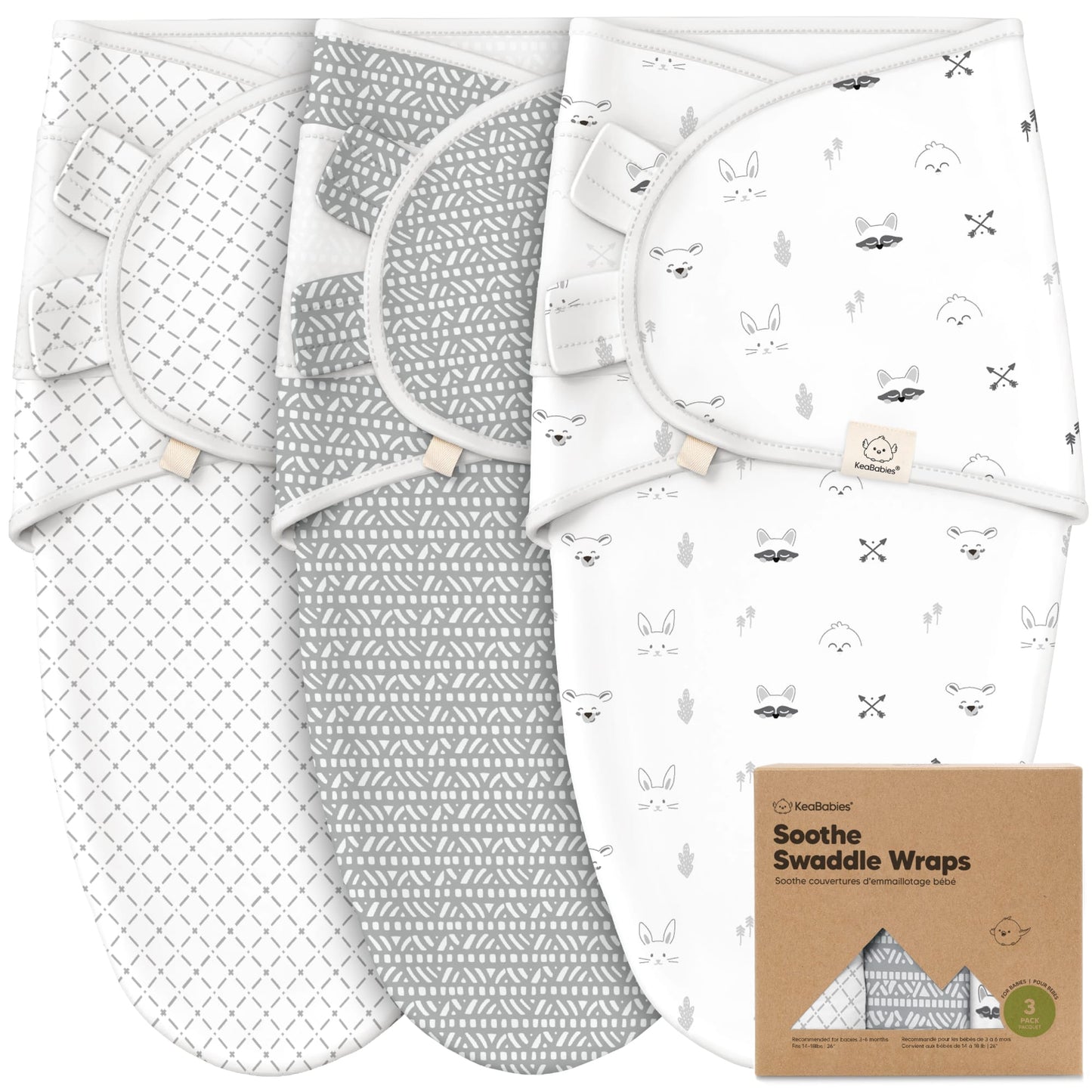 3-Pack Soothe Swaddle Wraps 25530767573178
