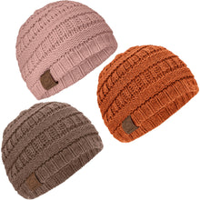 Load image into Gallery viewer, 3-Pack Warmzy Baby Beanies (Tawny, M)
