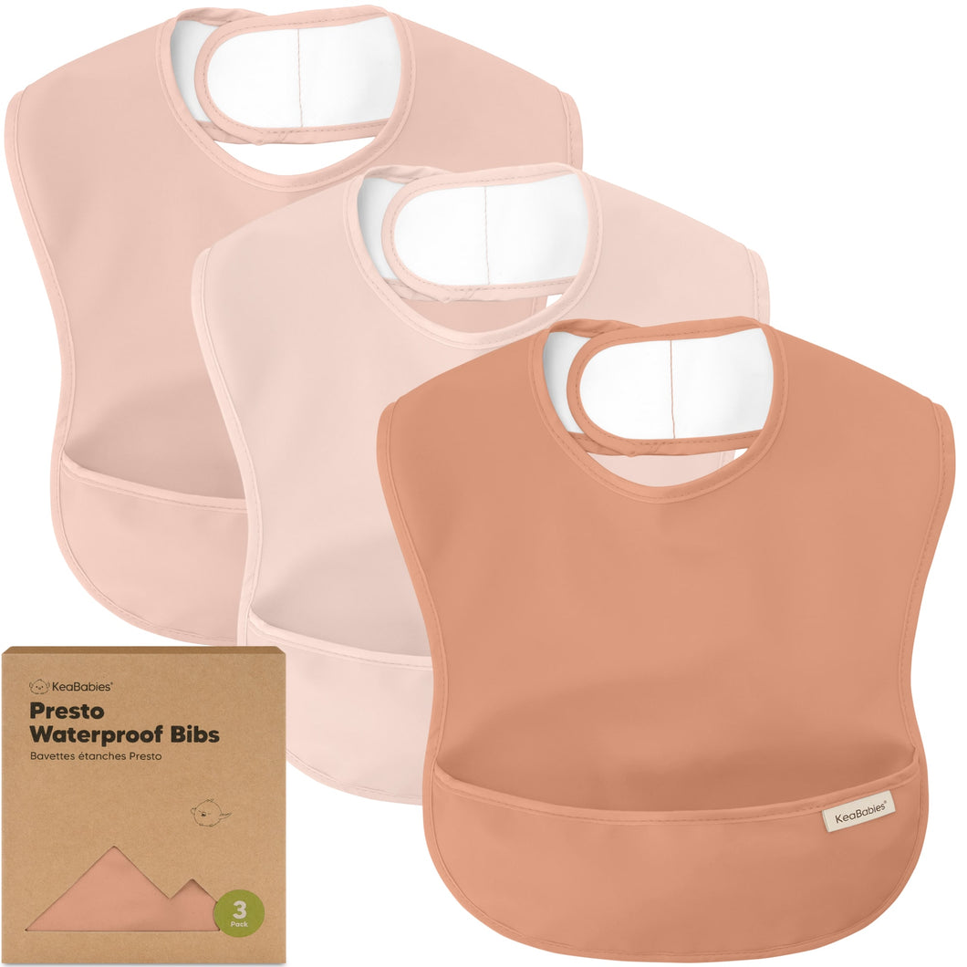 3-Pack Presto Waterproof Bibs (Fawn)