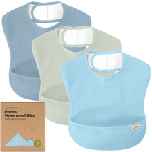 Load image into Gallery viewer, 3-Pack Presto Waterproof Bibs (Ocean)
