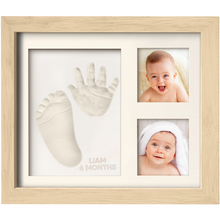 Load image into Gallery viewer, Baby Handprint &amp; Footprint Keepsake Solo Frame (Ash Wood)
