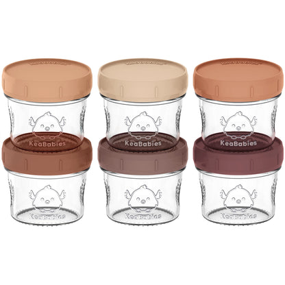 6-Pack Prep Jars Food Glass Containers 25121864646842