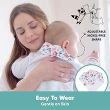 Load image into Gallery viewer, 10-Pack Organic Bandana Bibs (Tea Party)

