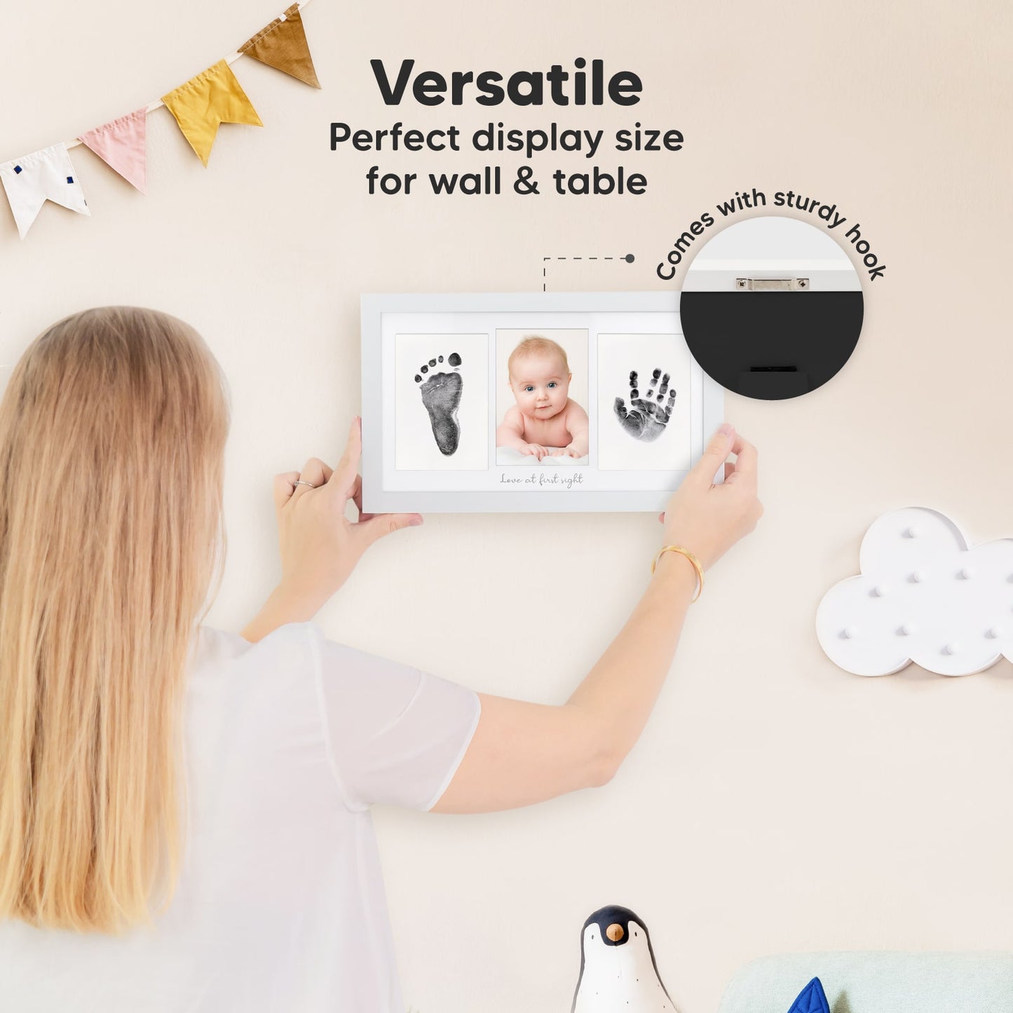 Versatile: Perfect display size for wall & table
 24322945810618