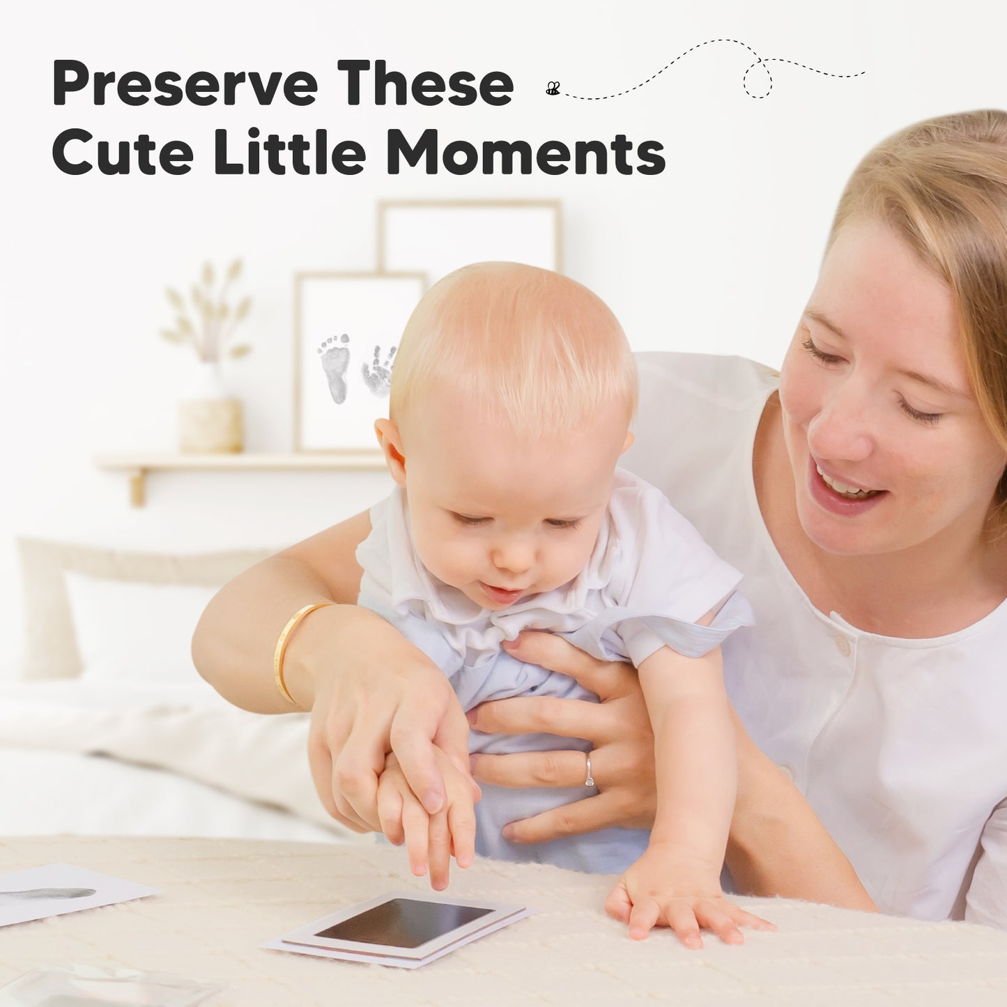 Preserve these cute little moments with baby hand and footprints. 23172140761274