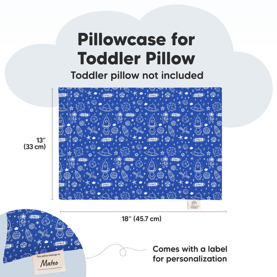 Printed Toddler Pillowcase 13X18" (Off to Space)