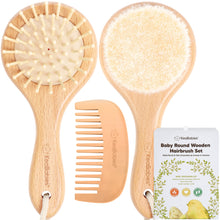 Load image into Gallery viewer, Baby Round Hair Brush and Comb Set
