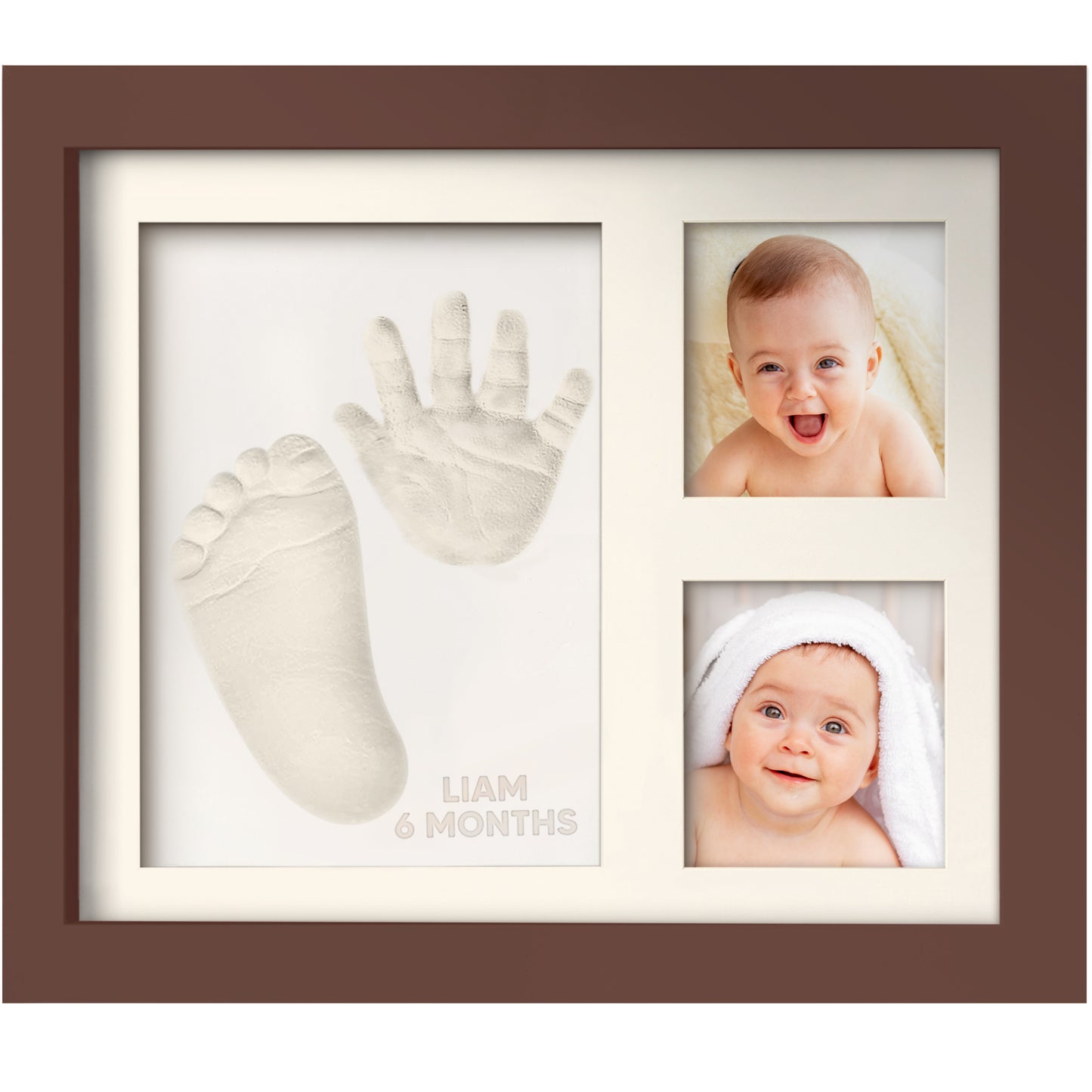 Baby Handprint & Footprint Keepsake Solo Frame 25810155995322