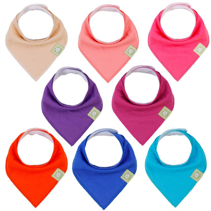 8-Pack Organic Bandana Bibs (Girl) 21295946367162